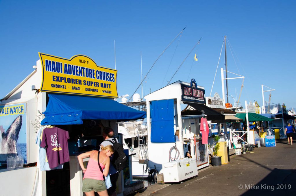 The waterfront in Lahaina , Maui, Hawaii