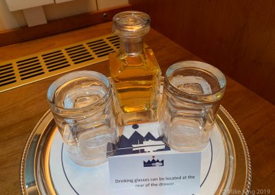 Hebridean Priness Review Whiskey in Cabin
