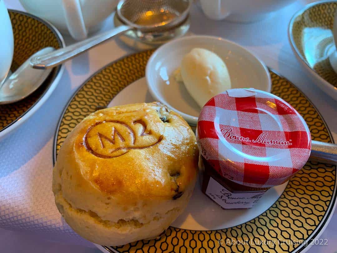 Cunard Cruises Logo on Scones