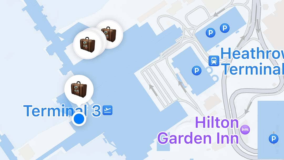 AirTags Map Heathrow