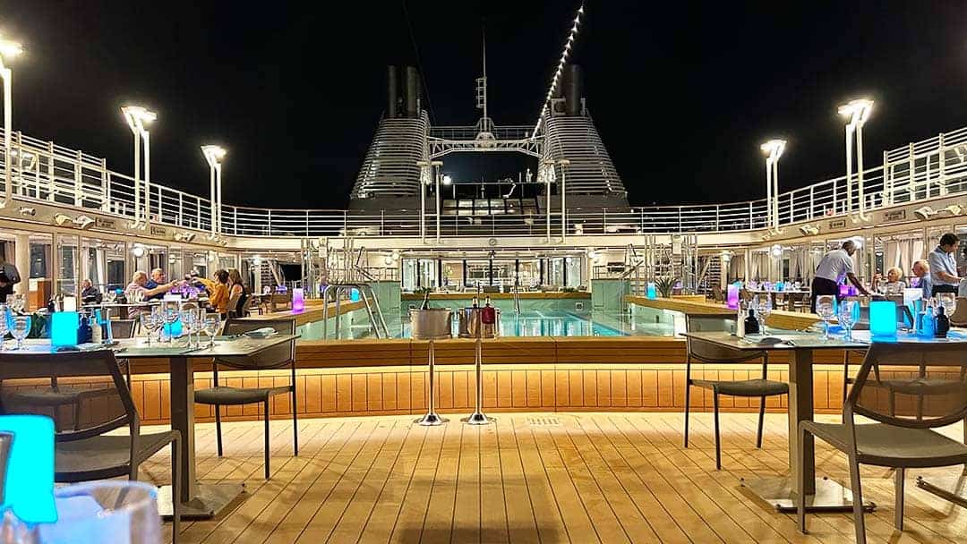 Silver Moon Ship Review Poole by night